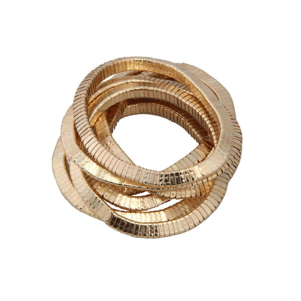 oly-85d0cf4cc07397d92a9d6d7aecaf306d Wholesale Light Luxury Multi-layer Gold and Silver Stacked Stretch Bracelet Women's Niche High-end Retro Bracelet Autumn and Winter Hand