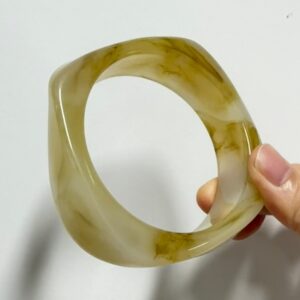 Jade color smudged inner diameter 6.6cm