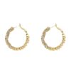 Wholesale Broken silver-niche light luxury design hoop earrings plain hoop unique temperament explosion high-end earrings