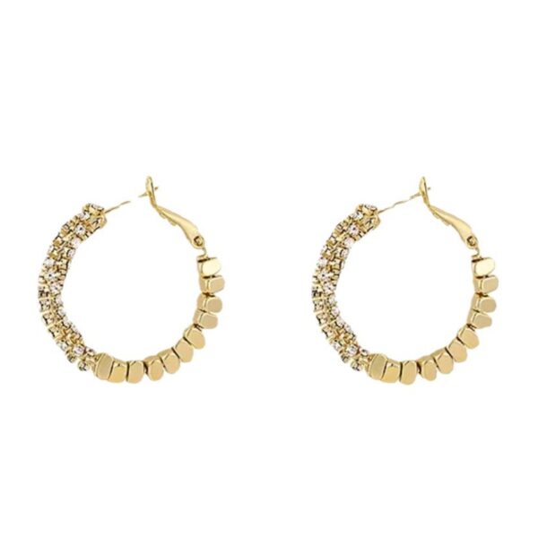 Wholesale Broken silver-niche light luxury design hoop earrings plain hoop unique temperament explosion high-end earrings