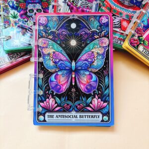 A749-tarot notebook-butterfly (with inner pages and buckles)