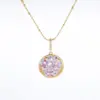 Wholesale Fashionable Luxury Colorful Zircon Universal Buckle Pendant Clay Necklace High-End Sensation Accessory Clavicle Chain Neck Chain