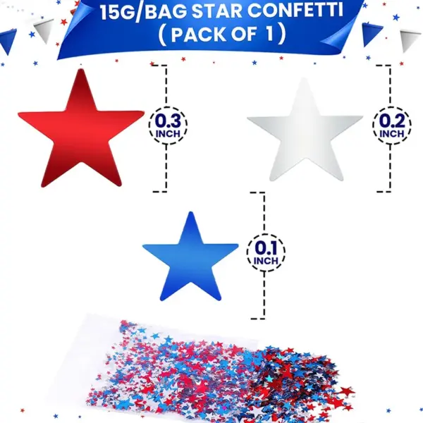 Wholesale American Independence Day Memorial Red Blue White Confetti Fallen Soldier Memorial Stars And Stripes Sequin Paper