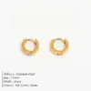 Wholesale Elegant Small Titanium Steel Earrings For Women 18K Gold Plated Fashion Hoop Earrings Luxurious Style Geometric Pattern 304 Stainless Steel Jewelry Accessories