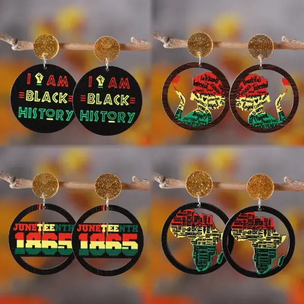 Wholesale Retro Round Multicolor Acrylic Stud Earrings With 304 Stainless Steel Posts For Women
