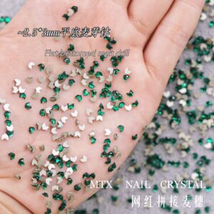 2.5*3mm malt drill-dark green / 100 small bags