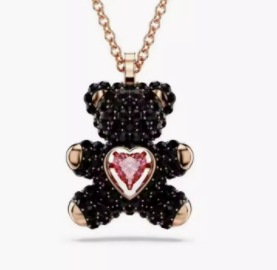 Smart black bear necklace