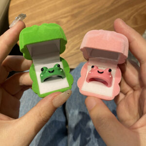 oly-8668b11e52ad226d00836575acfab731 Wholesale Cute Cartoon Frog Shape Ring for Best Friends, Couple's Valentine's Day, Single Frog Ring