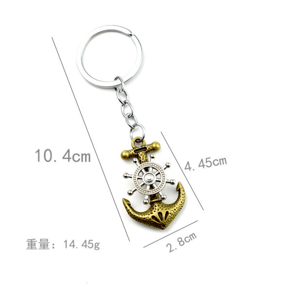 oly-8670d08faf76f4521ad991260ffb7cb8 Wholesale direct supply personalized retro pirate ship keychain anchor will turn keychain pendant ornaments