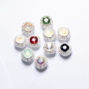 17mm square random mixed colors