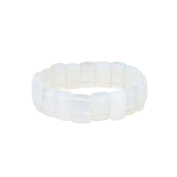 Wholesale Creative Fashion Natural Stone Crystal Facet Rectangular Hand Row Square Brand Bracelet Semi-precious Stone Agate Bracelet Bracelet