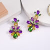 oly-869beadf24b0b5bd6b76d2f20600de6a Wholesale Green shengpa festival earrings irregular crystal flower earrings light luxury high-grade design