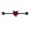 Wholesale 1 Piece Ear Cartilage Rings & Studs Retro Moon Skull Grimace Stainless Steel Alloy Copper Plating Inlay Rhinestones
