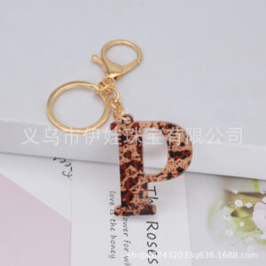 P / Leopard print letters