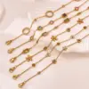 Wholesale Geometric Waterproof Non Tarnish Bracelets For Women In 18K Gold Plated 304 Stainless Steel With Zircon And PVD Coated Finish