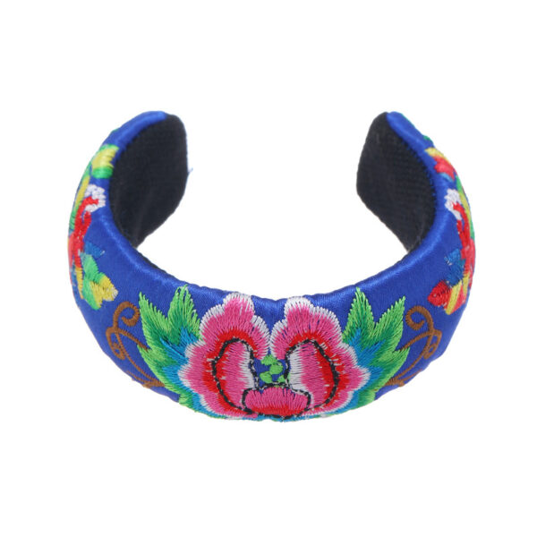 Wholesale Original ethnic style embroidered fabric peony flower bracelet women's retro artistic wide version all-match bracelet personalized bracelet