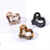 oly-86e47f53d8b0d6a53a321d12ffb13e92 Wholesale Leopard Point Transparent Color Love Valentine's Day Clip 5cm small size Women's High Cranial Top Hair Accessories
