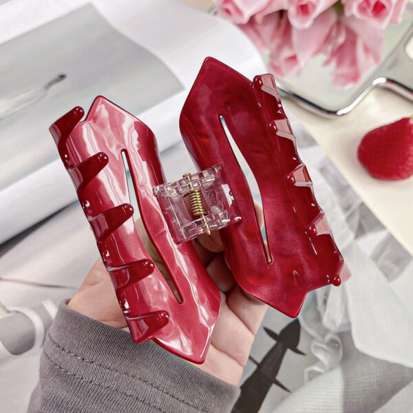 Wholesale Love Grab Clip Heavy Industry Diamond Hair Clip Light Luxury High-end Shark Clip Valentine's Day Hair Accessories Headwear