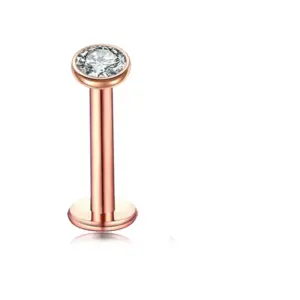 Rose Gold White Zirconium / 1.2*8