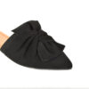 Wholesale Summer Pointed Toe Flat Sandals Ins Lazy Half-Slippers Nubuck Black Mule Slippers