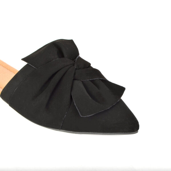 Wholesale Summer Pointed Toe Flat Sandals Ins Lazy Half-Slippers Nubuck Black Mule Slippers