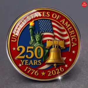 Wholesale United States Flag Brooch Pin Handmade In 304 Stainless Steel, Perfect For American National Day
