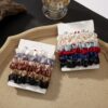 Wholesale 6 Pack Satin Small Intestinal Hair Ring Simple Basic Hair Rope Japanese Style Head Rope Girl's Pony Tail Rubber Band Headwear