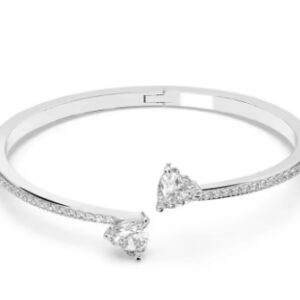 Open love white diamond bracelet