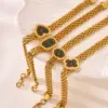 Wholesale Geometric Waterproof Non Tarnish Bracelets For Women In 304 Stainless Steel With 18K Gold Plated PVD Coated Woven Chain