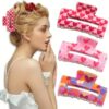 oly-8781935bb92c9bec702ade6716c22f29 Wholesale YHJ Hair Accessories pink Heart-shaped Printed Clip Women's Valentine's Day Sweet Paytail Hairpin Hair Shark Clip