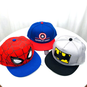 Wholesale Spring and Autumn Children's Hat European and American New Marvel Cartoon Baseball Cap Spiderman Batman Baby Flat Along Hip Hop Cap