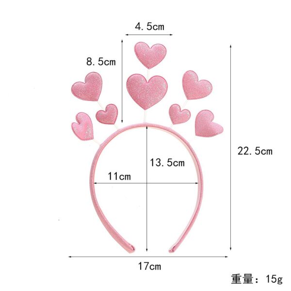 oly-879951a4f41309eb6b6e3046bad57c6d Wholesale Valentine's Day Atmosphere Love Hair Band Tanabata 520 Sequins Peach Heart Headband Creative Wedding Party Dress Up Headwear