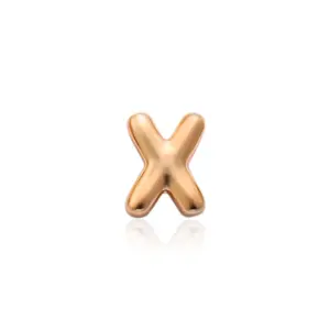 Rose Gold Letter X
