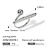 Wholesale Real Gold Plated 304 Stainless Steel PVD Coated Geometric Solid Color Waterproof Non Tarnish Plating IG Style Open Rings For Women's