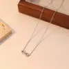 oly-87baffc4ad185b13d30351eab8c40598 Wholesale PVD Coated 18K Gold Platinum Real Plated Infinity 304 Stainless Steel Casual Simple Style Waterproof Non Tarnish Pendant Necklace