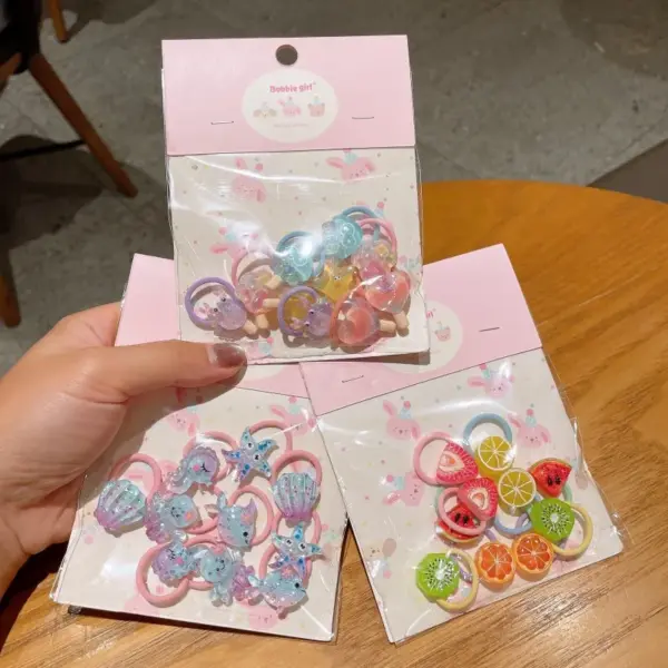 oly-87e03cc75d21cd6eb280c7452877763b Wholesale Mini Star Thumb Jelly Hair Clips Girls Mini Elastic Hair Bands Festive Resin Hair Accessories For Everyday Cute Female Children