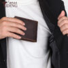 Wholesale Trendy cow retro cowhide wallet men's short rfid anti-theft brush genuine leather 2-fold wallet simple gift wallet
