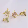 Wholesale Retro Cattle Copper Inlaid Zircon Open Ring