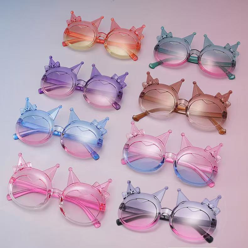 Wholesale Children's Cute Super Cute Kulomi Sunscreen Glasses New Children's Fashion Baby Bow Sunglasses