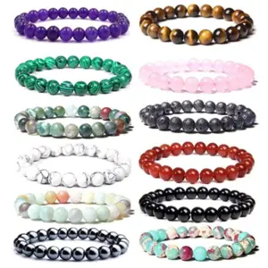 Wholesale Simple Style Geometric Natural Stone Agate Bracelets
