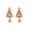 Wholesale Maple Leaf Stud Earrings For Women With 925 Sterling Silver Posts, Copper Base, 14K Real Gold Plated And Zircon Inlay