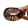 oly-88464ee9508ff91a2ad77bb0347c6765 Wholesale resin oval wide version geometric arc resin halo leopard bracelet style bracelet for women