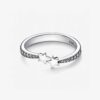 Wholesale silver-plated shining meteor ring row Diamond elegant light luxury five-pointed star ring Valentine's Day girlfriend gift
