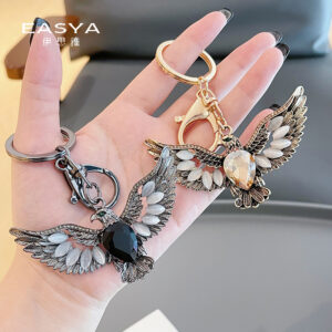 oly-8848a875b56d840fb009941bad3ec431 Wholesale creative Opal eagle wing retro key chain car key chain accessories decoration key pendant