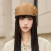 Wholesale Vintage Yuppie Three-Dimensional Adjustable Newsboy Hat Women's All-Match Forward Hat Trendy Spice Girl Style Cap