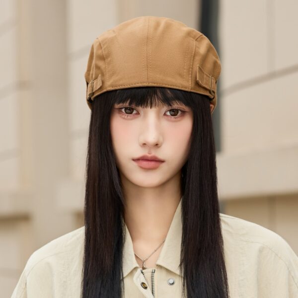 Wholesale Vintage Yuppie Three-Dimensional Adjustable Newsboy Hat Women's All-Match Forward Hat Trendy Spice Girl Style Cap
