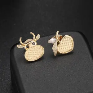 Wholesale Men's Copper Cattle Cufflinks For Wedding, French Style With Electroplated Finish