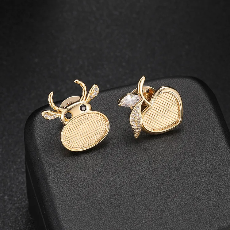 Wholesale Men's Copper Cattle Cufflinks For Wedding, French Style With Electroplated Finish