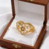 Wholesale Heart Shape Open Ring For Women In Copper With Zircon Inlay, Perfect For Daily Wear