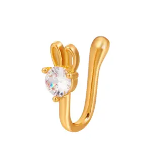 18kc Gold Rhinestone Rabbit 8211